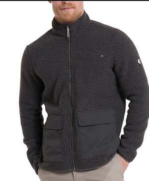 Vuori Men's Idyllwild Full-Zip Sherpa Jacket Charcoal